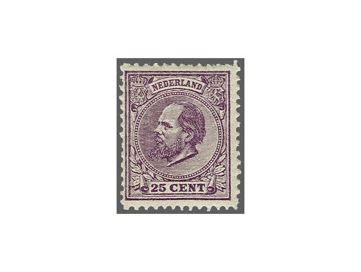 25 cent violet tanding 12½ x 12 grote gaten, pracht ex. met certificaat Vleeming 2017, cat.w. 900