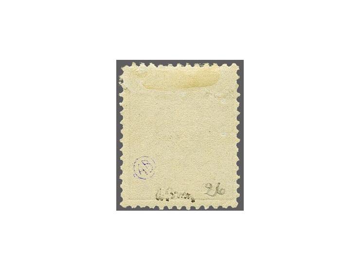 25 cent grijslila tanding 12½ grote gaten, pracht ex. met certificaat Vleeming 2017, cat.w. 900