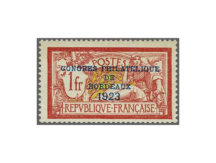 Bordeaux 1 franc wijnrood en olijf gesigneerd Calves, cat.w. 925
