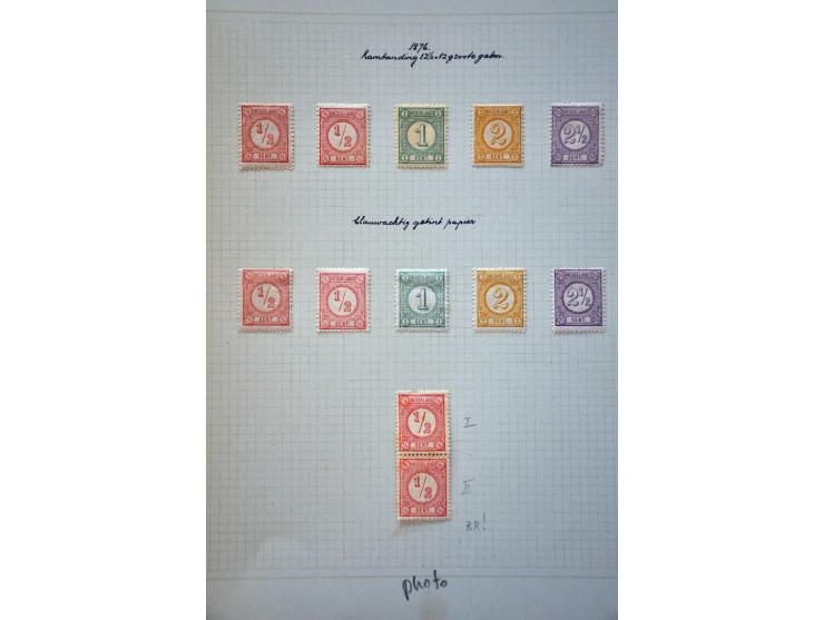 gespecialiseerde collectie gestempeld en * met betere ex. w.b. 33D+33C en 30CI+30CII keurig opgezet op bladen