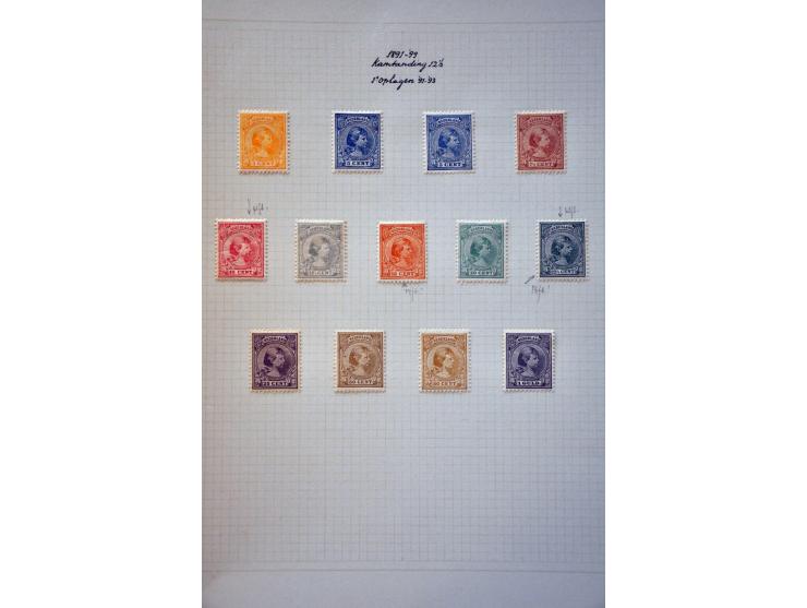 collectie ongebruikt op tandingen en kleuren gespecialiseerd met veel betere ex. w.b. nrs. 43 (3x), 44 (2x), 47 (3x) en 48, s