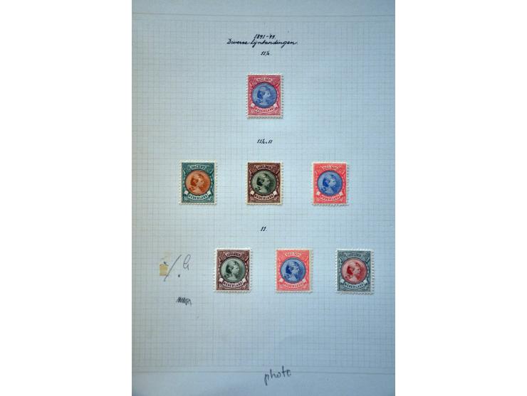 collectie ongebruikt op tandingen en kleuren gespecialiseerd met veel betere ex. w.b. nrs. 43 (3x), 44 (2x), 47 (3x) en 48, s