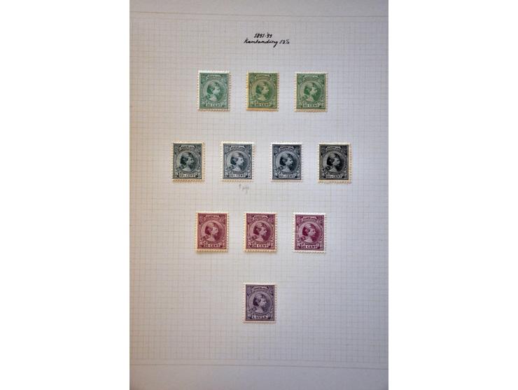 collectie ongebruikt op tandingen en kleuren gespecialiseerd met veel betere ex. w.b. nrs. 43 (3x), 44 (2x), 47 (3x) en 48, s