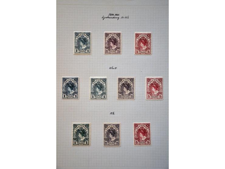 collectie * op tandingen en oplagen gespecialiseerd met veel beter materiaal w.b. nrs. 49, 61b in keerdrukblok van 6, 61c, 76