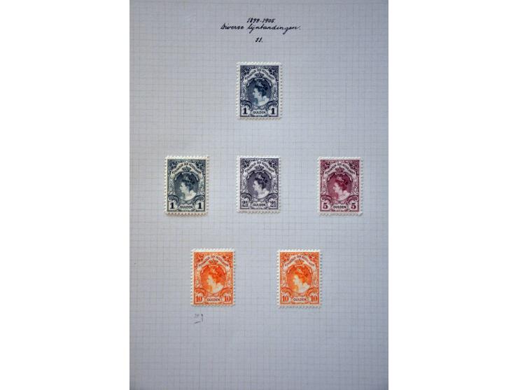 collectie * op tandingen en oplagen gespecialiseerd met veel beter materiaal w.b. nrs. 49, 61b in keerdrukblok van 6, 61c, 76