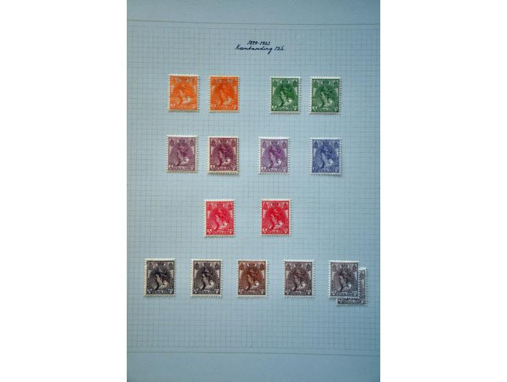 collectie * op tandingen en oplagen gespecialiseerd met veel beter materiaal w.b. nrs. 49, 61b in keerdrukblok van 6, 61c, 76