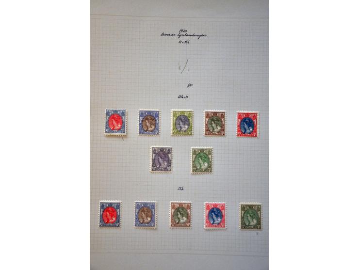collectie * op tandingen en oplagen gespecialiseerd met veel beter materiaal w.b. nrs. 49, 61b in keerdrukblok van 6, 61c, 76