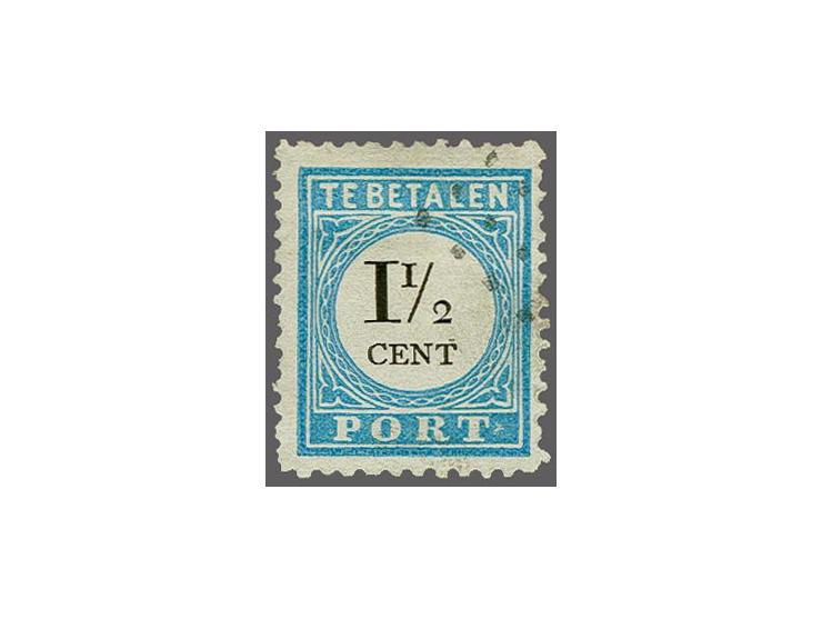 1½ cent lichtblauw tanding 11½ x 12 type III, pracht ex. met certificaat Vleeming 2017, cat.w. 1250