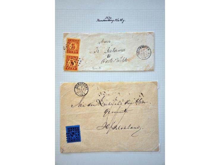 gespecialiseerde collectie gestempeld w.b. typen, tandingen en variëteiten (o.a. P2Af, P37b, P39b, P48Aaf en P49Abf) in over 