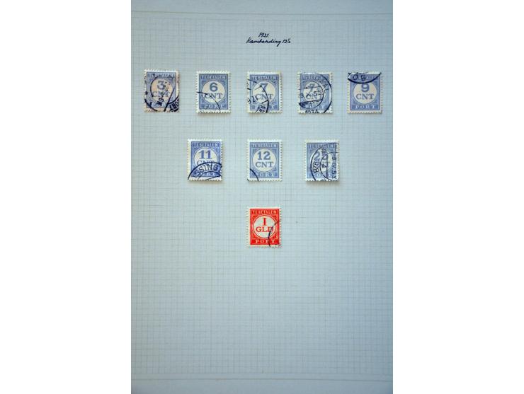 gespecialiseerde collectie gestempeld w.b. typen, tandingen en variëteiten (o.a. P2Af, P37b, P39b, P48Aaf en P49Abf) in over 