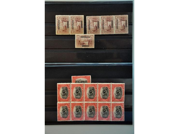 Vasco da Gama 1000 op 10 reis Mi. nr 189 ** (6x) en Slag bij Aljubarotta 10 escudo Mi. nr. 405* (11x w.b. 2 ex. vouw) cat.w. 