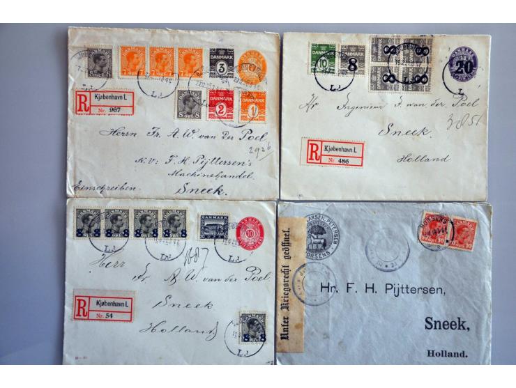 ca. 35 poststukken w.b. betere ex.