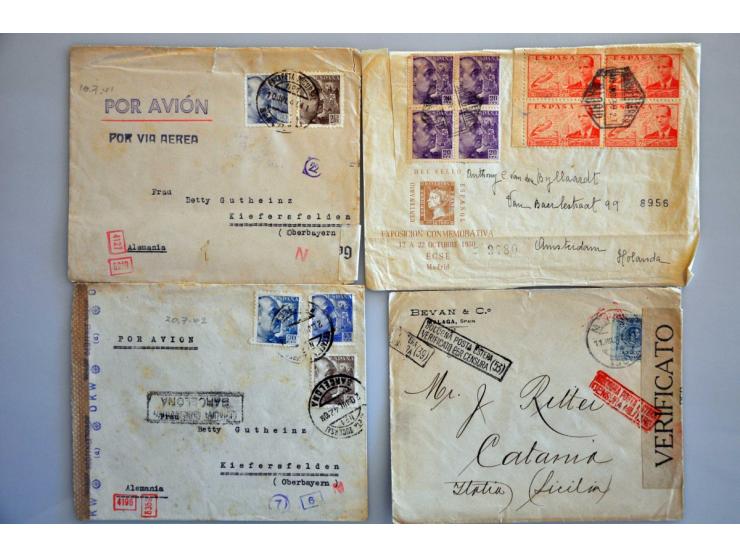 ca. 75 post(waarde)stukken w.b. veel censuur