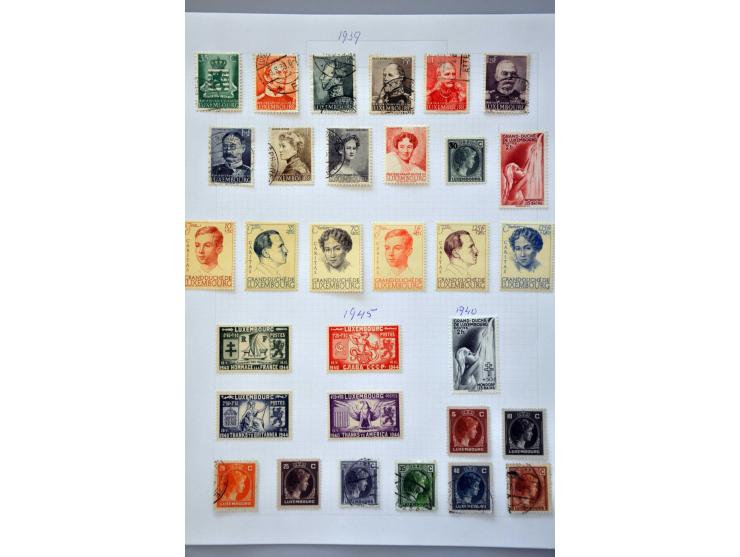 collectie 1852-2010 met betere ex. en series in blanco album