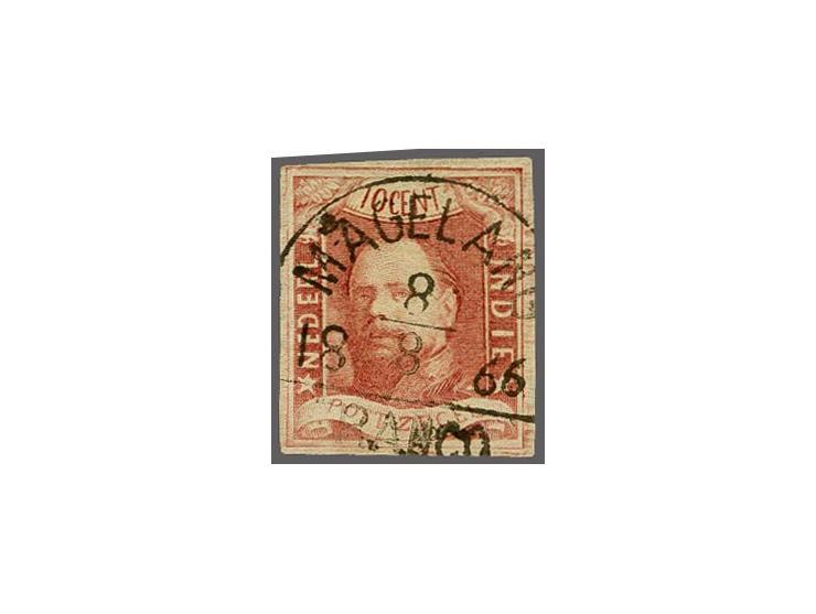 Magelang (Voerman 125) mooi op 10 cent wijnrood pos. 76, pracht ex.