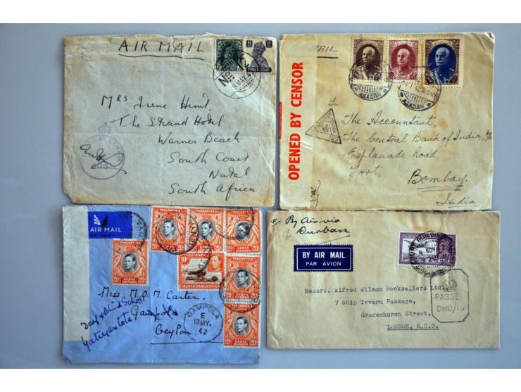 53 luchtpostenveloppen Horseshoe route South Africa-Australia juni 1940-1942 w.b. Palestina-Engeland (juni 1940), Palestina-I