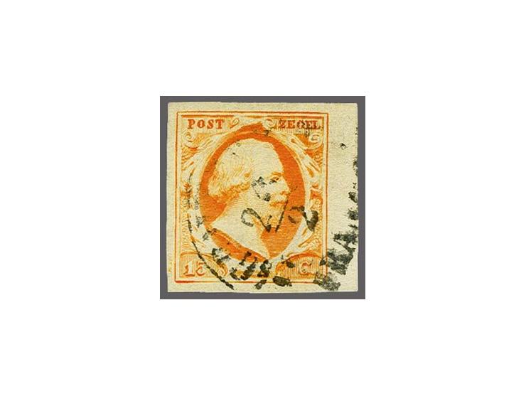 15 cent donkeroranje pos. 60 met velrand, pracht ex.