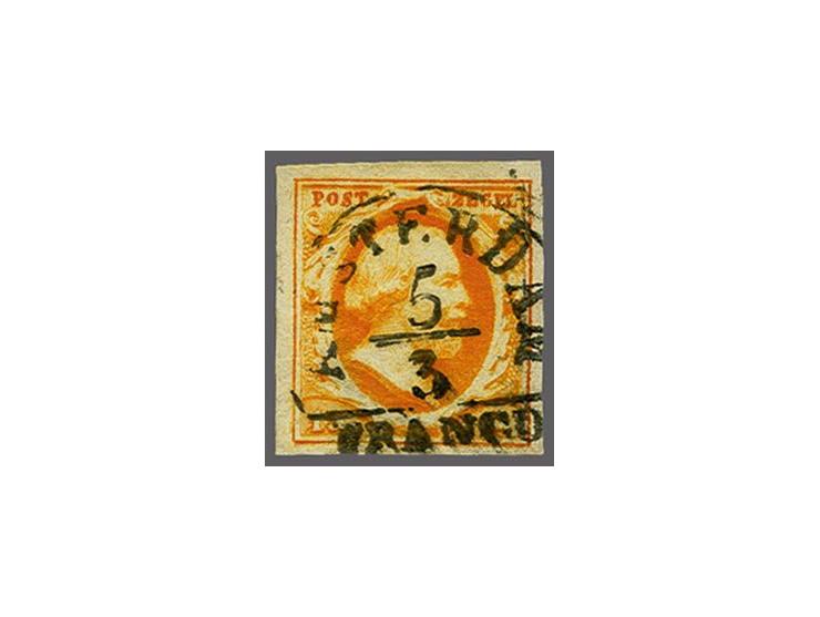 Amsterdam A klein (Ey 75) op 15 cent donkergeeloranje pos. 100, pracht ex.