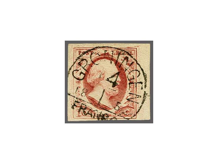 Groningen C klein (Ey 50) mooi op 10 cent rood met velrand, pracht ex.