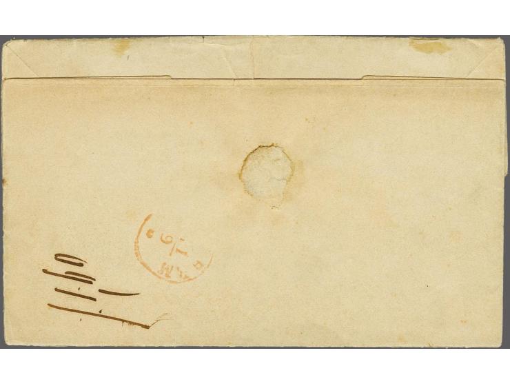 Harderwyk A (Ey 400) op 10 cent karmijn plaat I op complete brief 10-9-1853 naar Arnhem, vrijwel pracht ex.