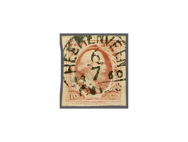 Heerenveen C (Ey 100) op 10 cent rood plaat V, pracht ex.