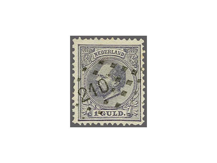 210 - Overveen - op Willem III 1 gulden, pracht ex., cat.w. 100+50