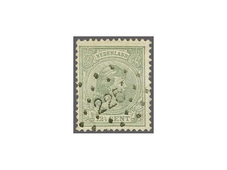 225 - Aalten - op Hangend Haar 12½ cent, pracht ex. (uiterst miniem hoektandvouwtje), cat.w. 175