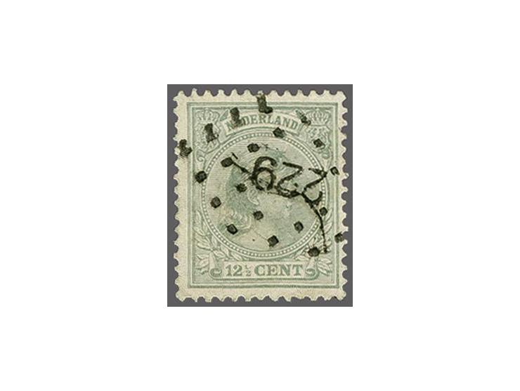 229 - Hardinxveld - op Hangend Haar 12½ cent, pracht ex. (miniem uitgestreken hoekvouwtje en pennestreek), cat.w. 350