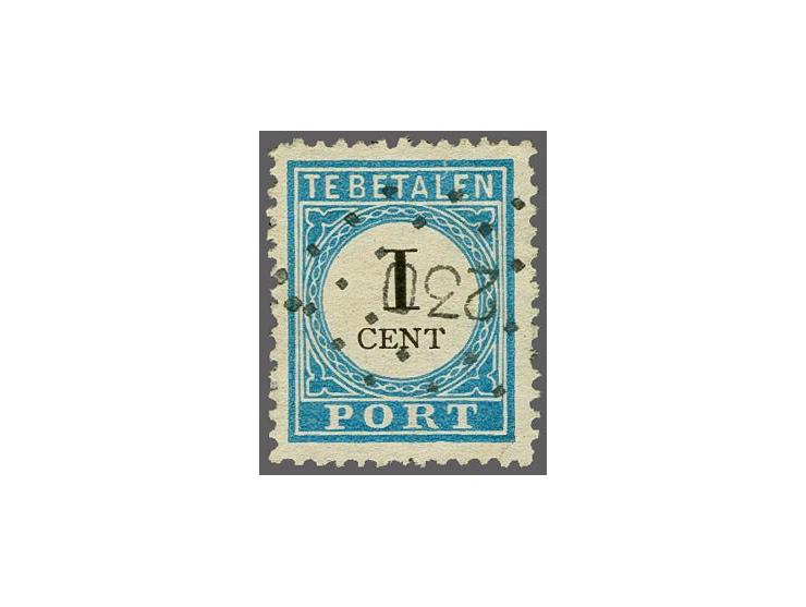 230 - Wassenaar - op port 1 cent, pracht ex., cat.w. 150+15