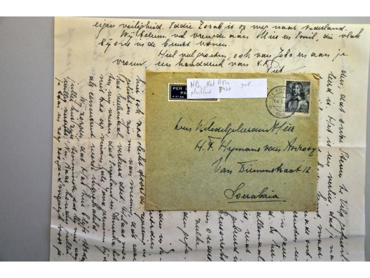 Familie correspondentie families van Perlstein 1940-1942, Auerhaan ca.1945 w.b. Verklaring Joodsche Raad voor Amsterdam,Perso