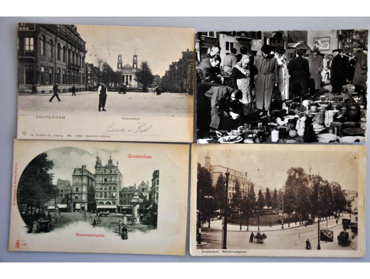 Amsterdam Rembrandtplein en Waterlooplein collectie ca. 100 ex. w.b. beter in album