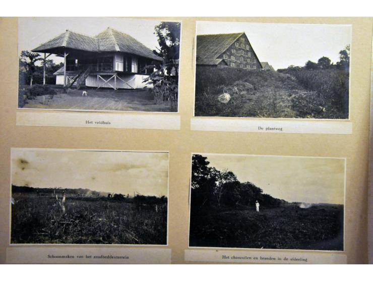 ca. 100 foto's tabaksindustrie in album en boekje kaarten modern