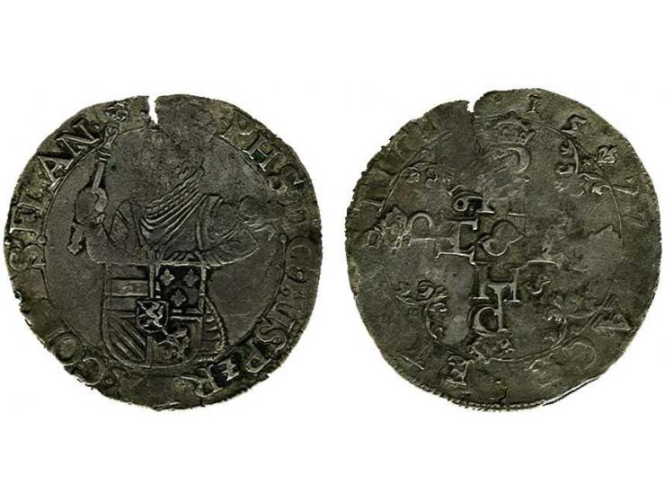 Vlaanderen, 1/2 Statendaalder 1577 Brugge zf-