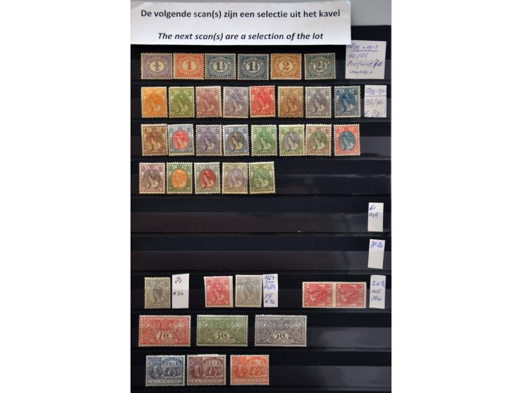 collectie 1876-1980 */** met beter materiaal w.b. Bontkraag, Jubileum 1923, Veth, Van Konijnenburg (met certificaat Muis) etc