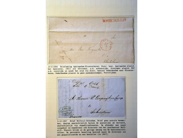 klassieke poststukken 68 ex. meest voorfilatelie met veel betere ex. o.a. Appingedam, Noord-Holland, Noord Brabant, provincie