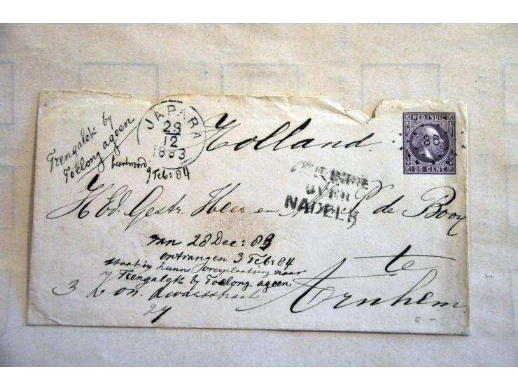 collectie puntstempels tussen 1-120 meest op diverse waarden emissie 1870, w.b. mooie afdrukken en betere kantoren, totaal ca