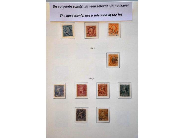 collectie 1852-1940 deels zowel gestempeld als */** verzameld inclusief iets poststukken w.b. katapultvlucht 1932 met ANVV se