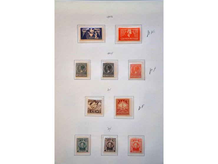 collectie 1852-1940 deels zowel gestempeld als */** verzameld inclusief iets poststukken w.b. katapultvlucht 1932 met ANVV se