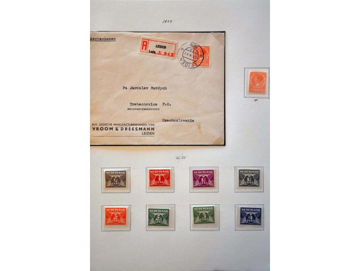 collectie 1852-1940 deels zowel gestempeld als */** verzameld inclusief iets poststukken w.b. katapultvlucht 1932 met ANVV se