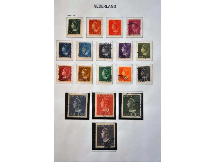 collectie 1852-1979 gestempeld w.b. nrs. 1-79, 130-131 en Meeuwen in Davo album