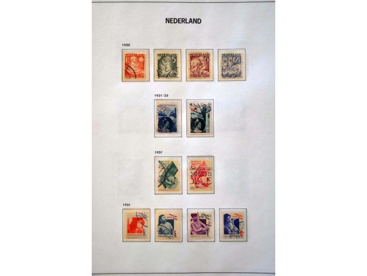collectie 1852-1979 gestempeld w.b. nrs. 1-79, 130-131 en Meeuwen in Davo album
