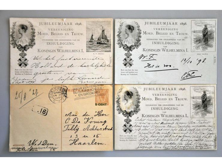 collectie enveloppen, briefkaarten w.b. geïllustreerd gebruikt en ongebruikt, verhuiskaarten gebruikt w.b. G8 (juli 1929), G2