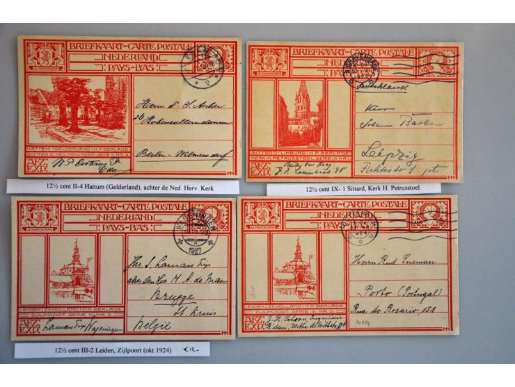 collectie enveloppen, briefkaarten w.b. geïllustreerd gebruikt en ongebruikt, verhuiskaarten gebruikt w.b. G8 (juli 1929), G2