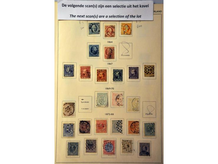collectie 1852-ca.1980 gestempeld (w.b. nr.1 met Maassluis C en nr.3 met Breda B) en deels */** in 3 albums