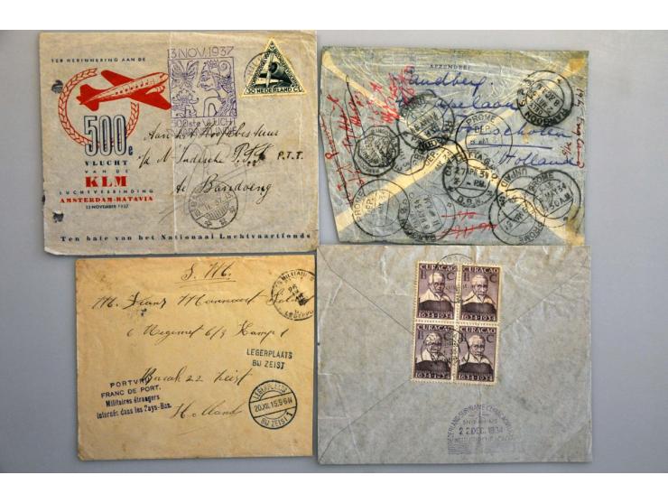 Back of the Book, collectie van ruim 60 poststukken w.b. roltanding, dienst, internering en luchtpost in ringband
