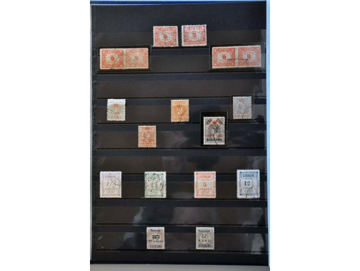 collectie 1873-1975 gestempeld en behoudens nr. 32a op hoofdnummers compleet inclusief luchtpost en port in over het algemeen