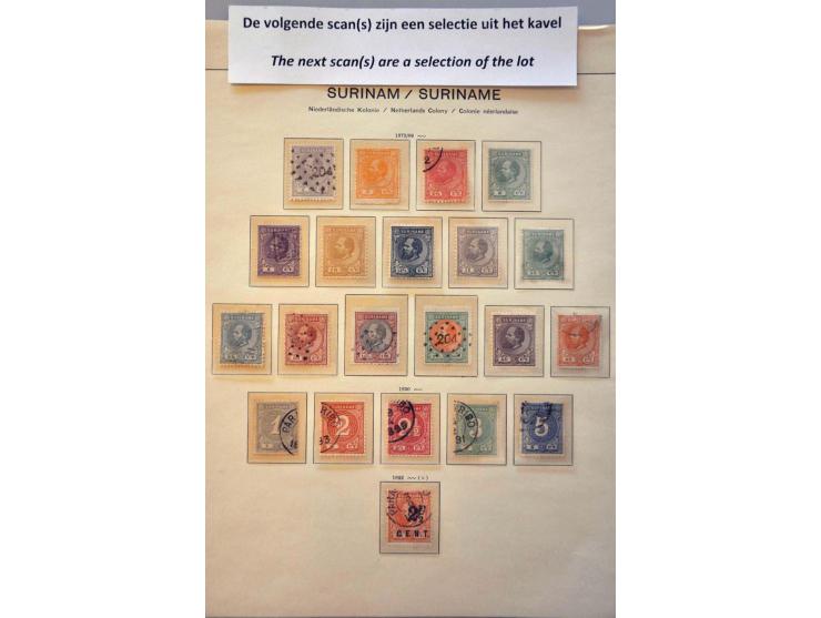 collectie 1873-1967 met beter materiaal w.b. emissie 1873, Kroontjesopdrukken, Jubileum 1923 etc. in Schaubek klemband