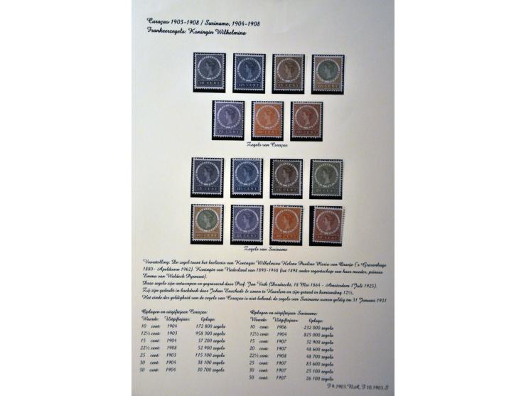 collectie meest * w.b. tandingen, betere ex. en series, mooi opgezet op blanco bladen