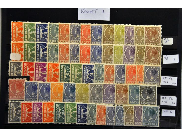 roltanding series meest */** en iets kind 1926 met verticale watermerken (199a-202a), cat.w. 2600 op 3 insteekkaartjes