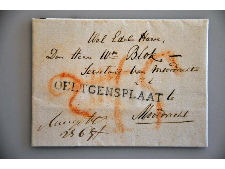 4 complete brieven 1809-1811 met Massanstempels ALKMAAR (zwart en zwak 3-stuiverstempel Amsterdam), BOIS LE DUC (rood en C.H.